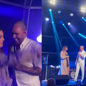 Paolla Oliveira escolheu look de frio com vestido para show de Diogo Nogueira no Rio de Janeiro