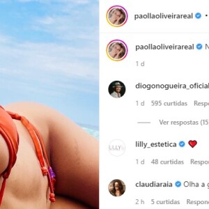 Diogo Nogueira não perde uma chance de comentar uma publicação de Paolla Oliveira