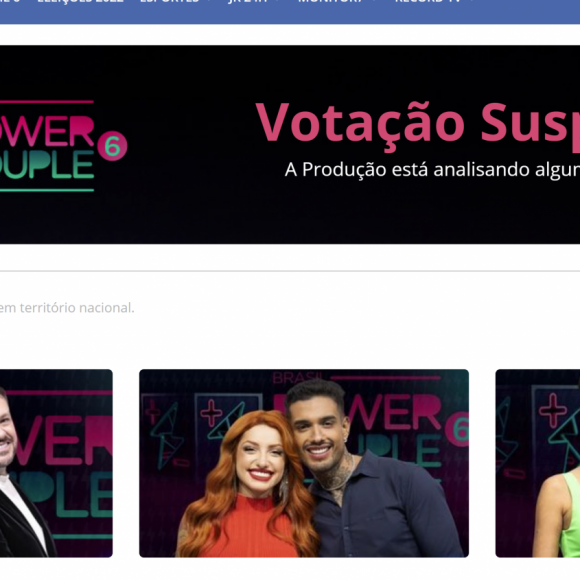 'Power couple Brasil': A votação da 'DR' foi suspensa pela Record nesta quinta-feira (9)