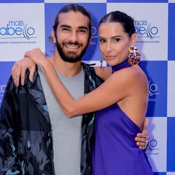 Deborah Secco e Hugo Moura em evento no Hotel Nacional, em São Conrado, Zona Sul do Rio de Janeiro