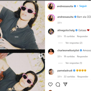 Andressa Suita: 'Esse é o tipo de look que eu mais gosto: camiseta e calça jeans!'