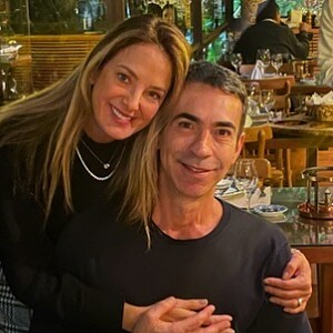Cesar Tralli e Ticiane Pinheiro visitaram restaurante em Campos do Jordão em 24 de junho de 2022
