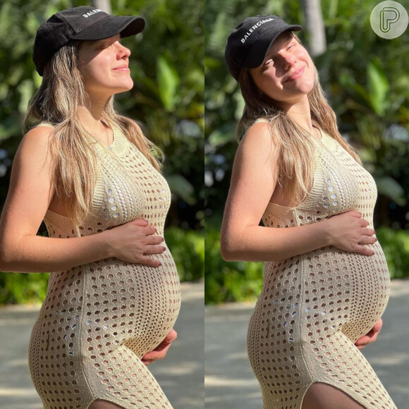 2ª gravidez de Letícia Navas: atriz postou fotos no final de junho e em 10 de julho de 2022 com o mesmo vestido