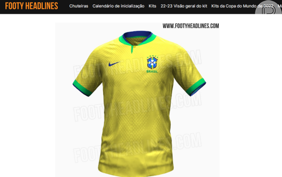 Camisa 1 da Seleção Brasileira é inspirada na Copa do Mundo de 2002, onde o Brasil se consagrou pentacampeão. A informação é do Globo Esporte