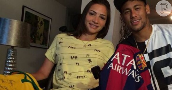 Em recuperação, Lais Souza recebeu a visita do jogador Neymar em Miami, Estados Unidos