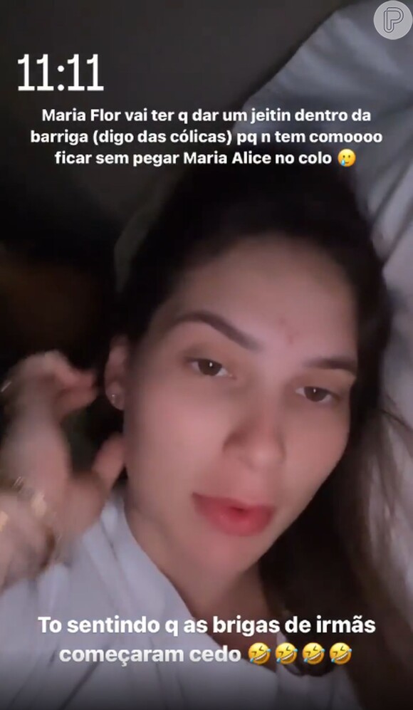 Virgínia Fonseca contou que a filha mais velha, Maria Alice, só quer dormir com ela