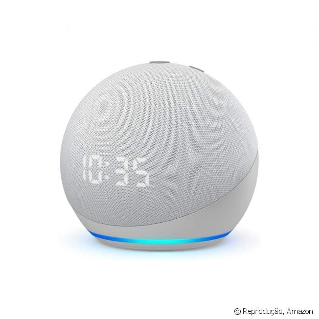 Echo Dot (4ª geração) smart speaker com relógio e Alexa, Amazon