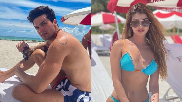 Essas fotos do Luan Santana com a noiva na praia de Miami esquentam qualquer inverno brasileiro