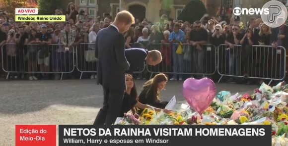 Rainha Elizabeth II ganhou homenagem da população após morte, com flores, cartas e balões de ar
