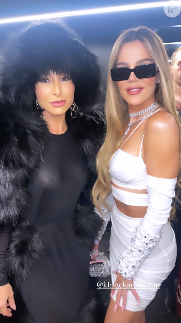 Sabrina Sato tietou Khloe Kardashian em evento de moda na Itália