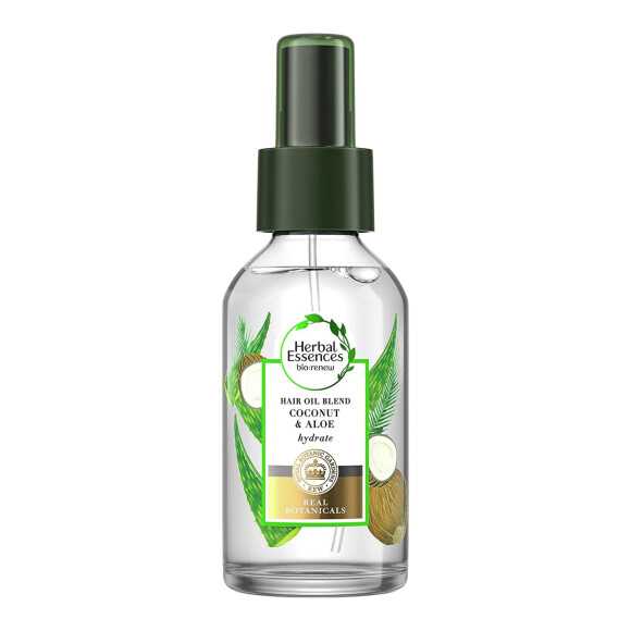 Aqua óleo Herbal Sssences babosa & extrato de coco, Herbal Essences: ideal para todos os tipos de cabelo, possui 2 fases que hidratam profundamente, seja com a fase aquosa da aloe vera ou com a oleosa do extrato de coco