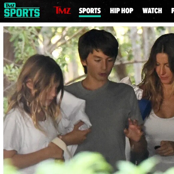 Gisele Bündchen foi flagrada saindo de uma academia com os filhos