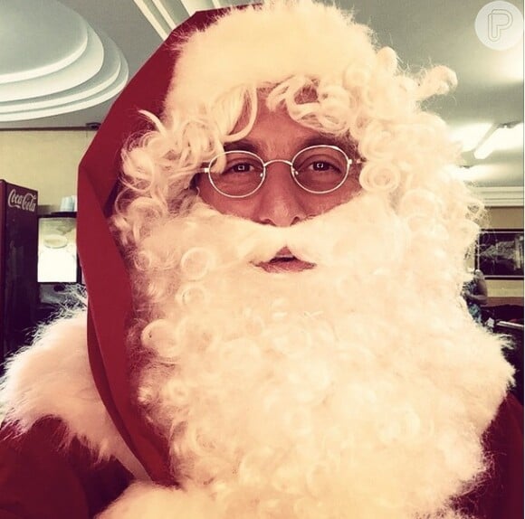 Luciano Huck se vestiu de Papai Noel para gravação do 'Caldeirão do Huck'