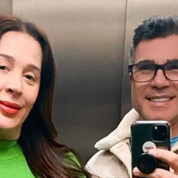 Grávidos de quatro meses, Claudia Raia e Jarbas Homem de Mello participaram do 'Mais Você' desta segunda-feira (10) para anunciar o gênero e o nome do filho que o casal espera