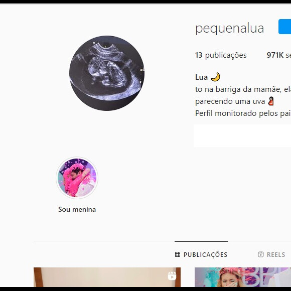Lua já tem mais de 900 mil seguidores no Instagram