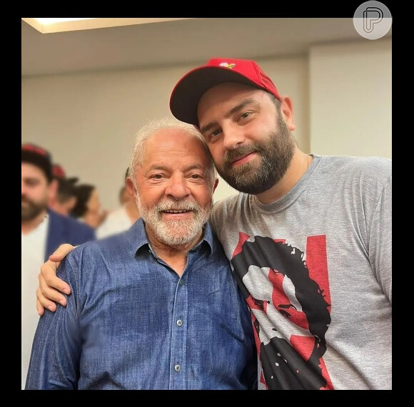 Luis Claudio, filho caçula de Lula, publicou uma foto para comemorar a vitória do pai