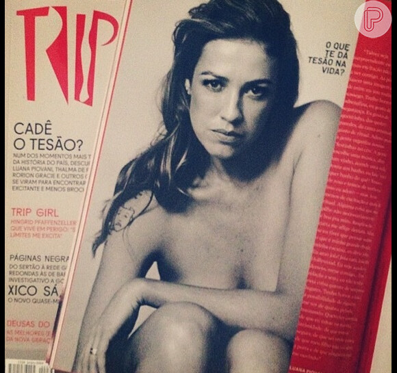 Luana Piovani também apareceu seminua para a revista 'Trip' de julho de 2014