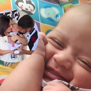 Viviane Araujo celebrou, neste domingo (06), os dois meses de vida do primeiro filho, Joaquim