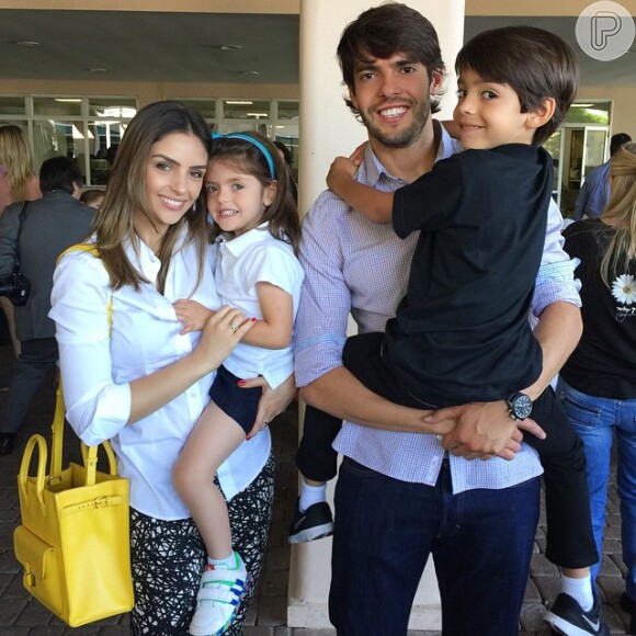 Carol Celico e Kaká são pais de dois filhos, Isabella, de 3 anos, e Luca, de 6. O casal está junto há 8 anos