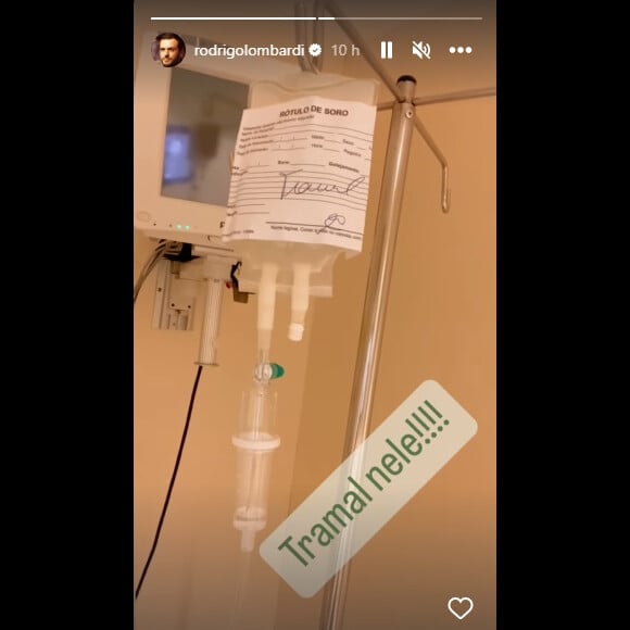 Rodrigo Lombardi tomou um analgésico intravenoso para melhorar as dores na coluna