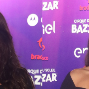 Larissa Manoela prestigiou, na noite desta quinta-feira (08), a estreia do espetáculo 'BAZZAR', do Cirque Du Soleil
