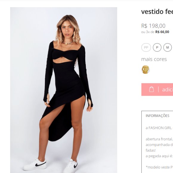 Look de Larissa Manoela está disponível no site da Fashion Closet por R$ 168. Valor pode ser dividido em três vezes sem juros