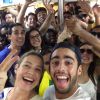 Luana Piovani e Pedro Scooby usaram o metrô do Rio durante a Copa do Mundo