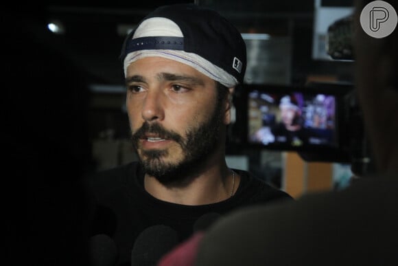 Thiago Rodrigues apareceu machucado após uma suposta agressão de bandidos