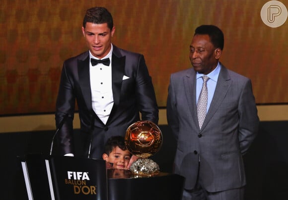 Pelé e Cristiano Ronaldo se encontraram no FIFA World Player Gala 2008, em Zurique