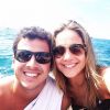 Fernanda Gentil e o marido, Matheus Braga, em foto compartilhada em rede social
