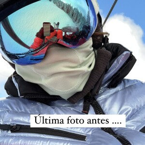 Luciana Gimenez compartilhou a última foto que fez antes de sofrer um grave acidente na neve