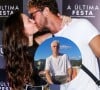Larissa Manoela e André Luiz Frambach trocaram beijos em pré-estreia de filme de Leo Cidade, ex-namorado da atriz. Ator faltou ao lançamento e ganhou recado da mãe de Larissa