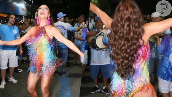 Sabrina Sato apostou em um vestido de quase R$ 10 mil para ensaio de rua da Vila Isabel em 18 de janeiro de 2023 para o carnaval 2023