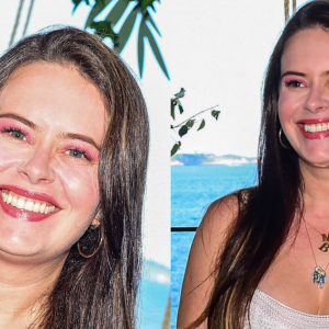 Mariana Bridi foi uma das convidadas do evento de uma marca de café, sediado no Rio de Janeiro, na tarde desta quarta-feira (25)