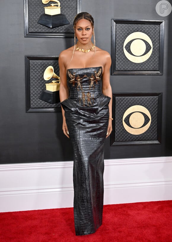 O look de Laverne Cox no Grammy foi um preto nada básico