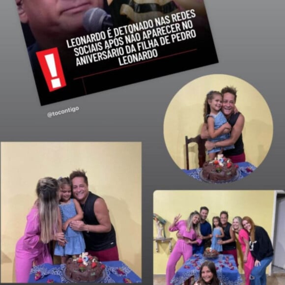 Poliana Rocha explicou ausência de Leonardo no aniversário da neta