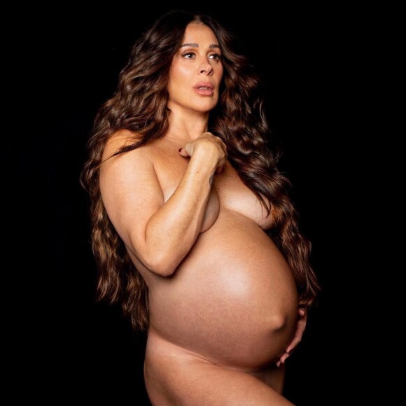 Claudia Raia chegou a posar nua durante a gravidez