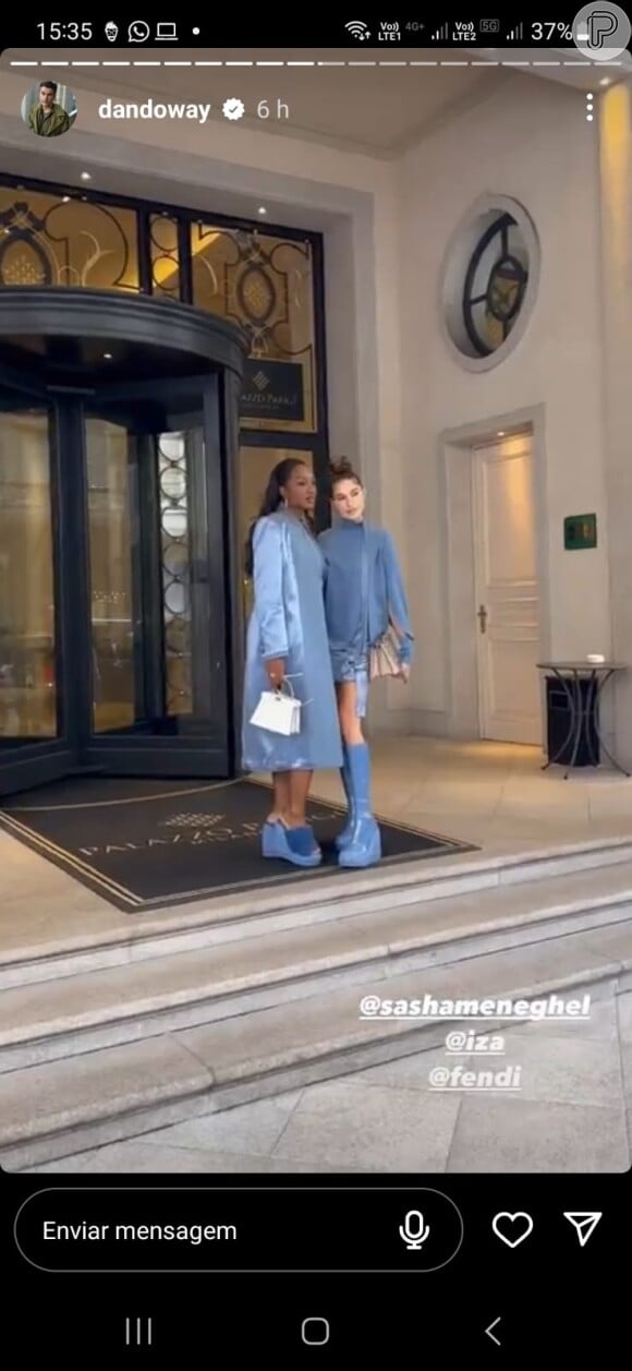 Sasha e IZA estão na Semana de Moda de Milão