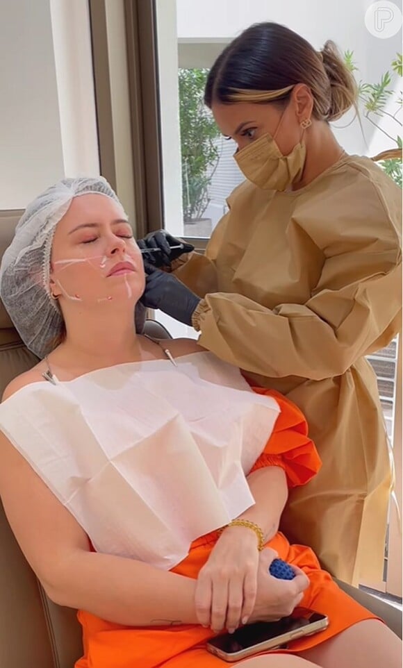 Mariana Bridi fez o procedimento com a dentista Rachel Abreu
