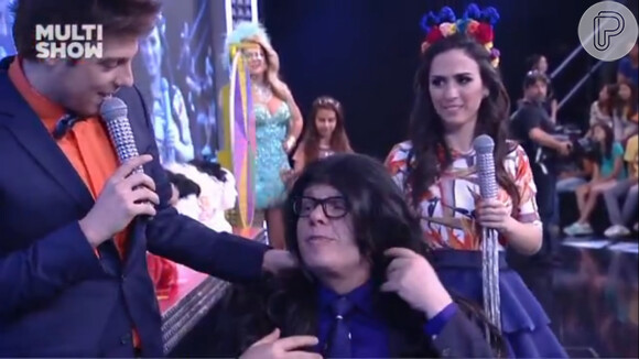 Marcelo Tas participa do programa 'Tudo pela Audiência', apresentado por Tatá Werneck e Fábio Porchat e exibido na quinta-feira, 9 de Janeiro de 2015 pelo canal Multishow