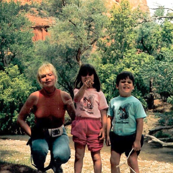 Ana Maria Braga com os filhos ainda pequenos