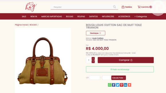 Gloria Maria: bolsas da Louis Vuitton estão à venda