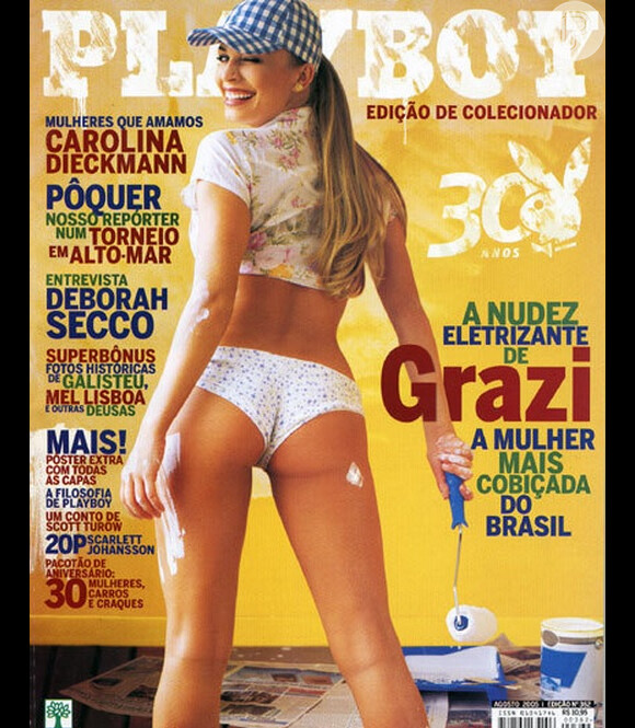 Grazi Massafera foi a estrela da edição comemorativa pelos 30 anos da revista, em agosto de 2005
