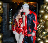 Bia Miranda trocou beijos com namorado, o cantor e DJ Buarque, em festa de 19 anos