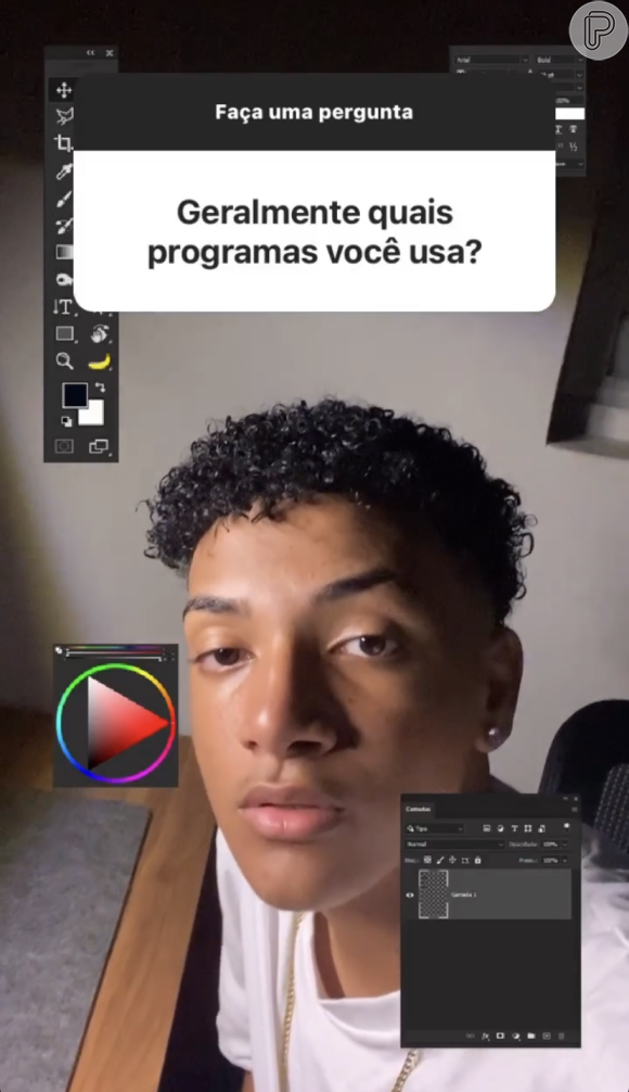 Gabriel Pereira utiliza seu Instagram para mostrar seu dia a dia de trabalho e inspirar outros jovens