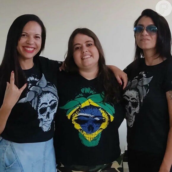 Leilane Macedo em foto com as amigas Hosana e Lua, outras vítimas do acidente de carro