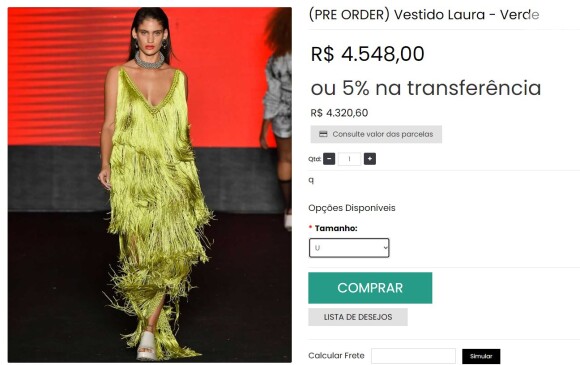 O vestido usado por Paolla Oliveira custa R$ 4.548