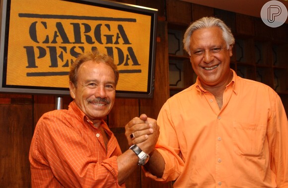 Stênio Garcia e Antônio Fagundes protagonizaram a série 'Carga Pesada'