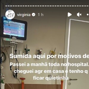 Virgínia Fonseca passou a manhã no hospital