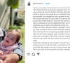 Letícia Cazarré explicou que a filha precisa de cuidados e ainda não pode ter contato com outras pessoas